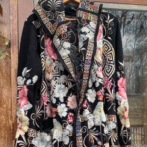 Johnny Was Embroidered Coat Size L